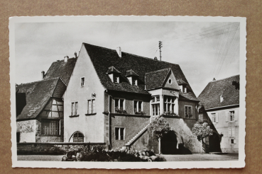 Ansichtskarte AK Hattstatt Elsass 1950er Jahre Rathaus Mairie Architektur Ortsansicht Frankreich France 68 Haut Rhin